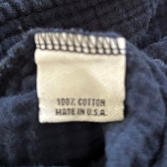 Bryn Walker Women Oversized Short Sleeve Top Blouse Blue Lagenlook Boho Large - Picture 8 of 9